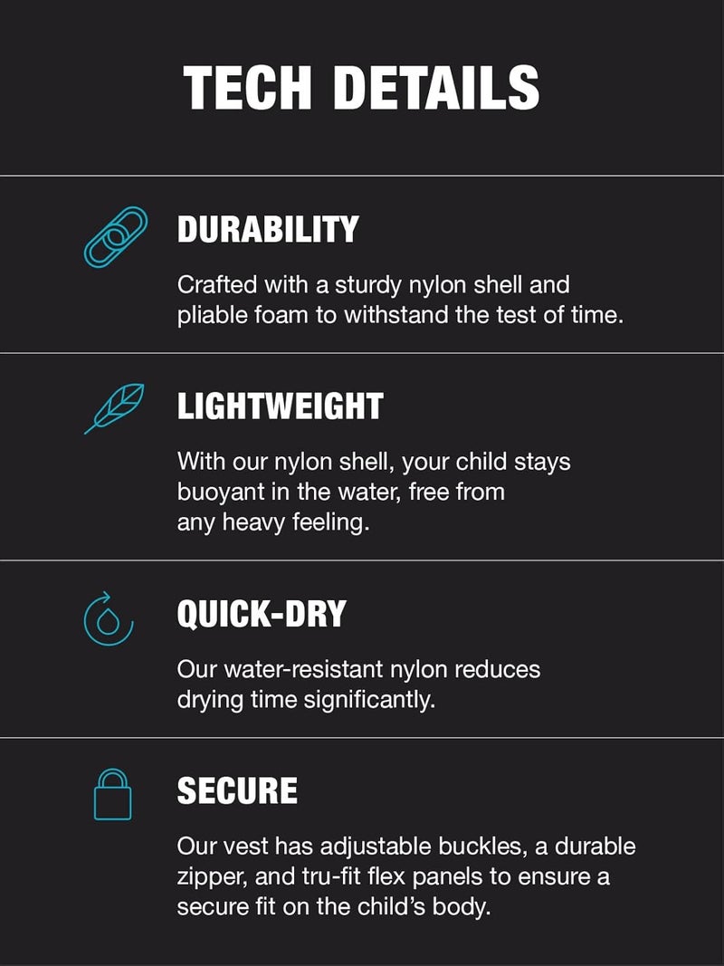 Hyperlite Elite Infant/Toddler, Child & Youth Life Jackets – USCG Approved for Boating, Water Sports & Swimming - Image 5